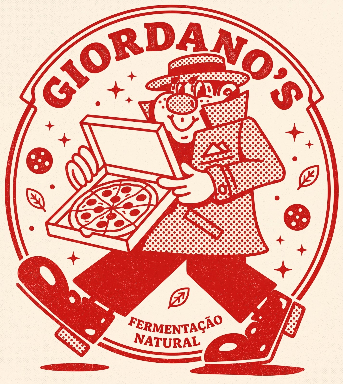 Mascote Giordano's Pizzeria — Fermentação Natural